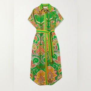 Alemais Marion paisley print linen shirt dress new with tags NWT size US 4 UK 8